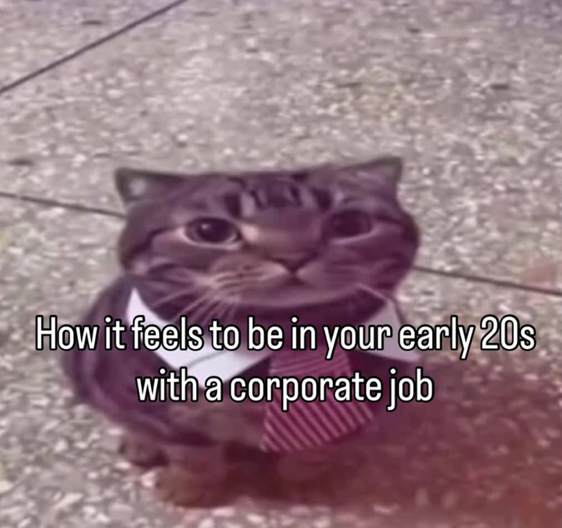 How it feels to be in your early 20s with a corporate job
