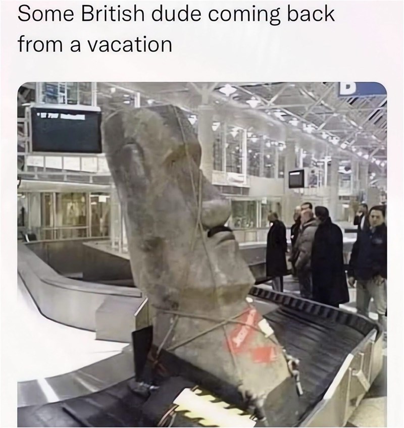 Some British dude coming back from a vacation
