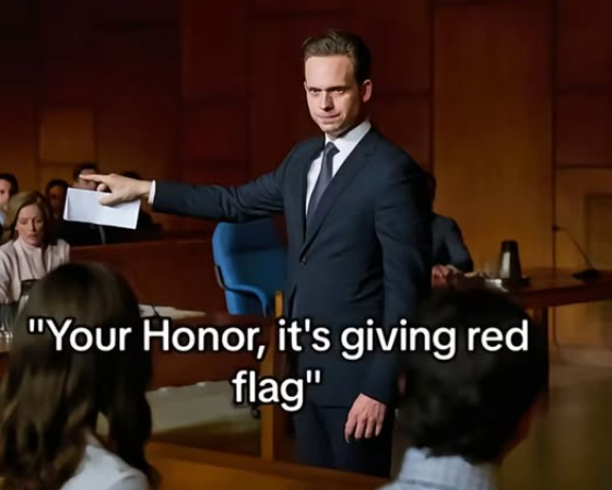 "Your Honor, it's giving red flag"