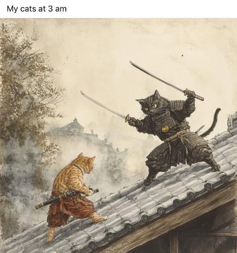 My cats at 3 am
