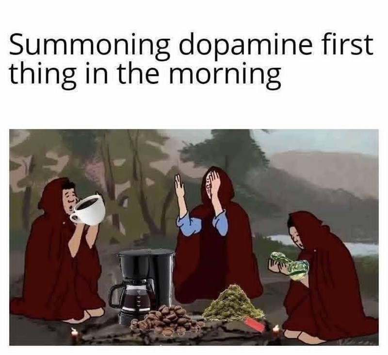Summoning dopamine first thing in the morning