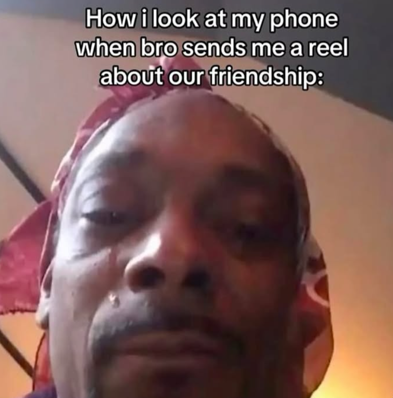 How i look at my phone when bro sends me a reel about our friendship: