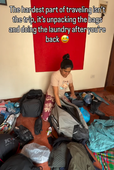 The hardest part of traveling isn't the trip, it's unpacking the bags and doing the laundry after you're back 1907 312 I'm ok
