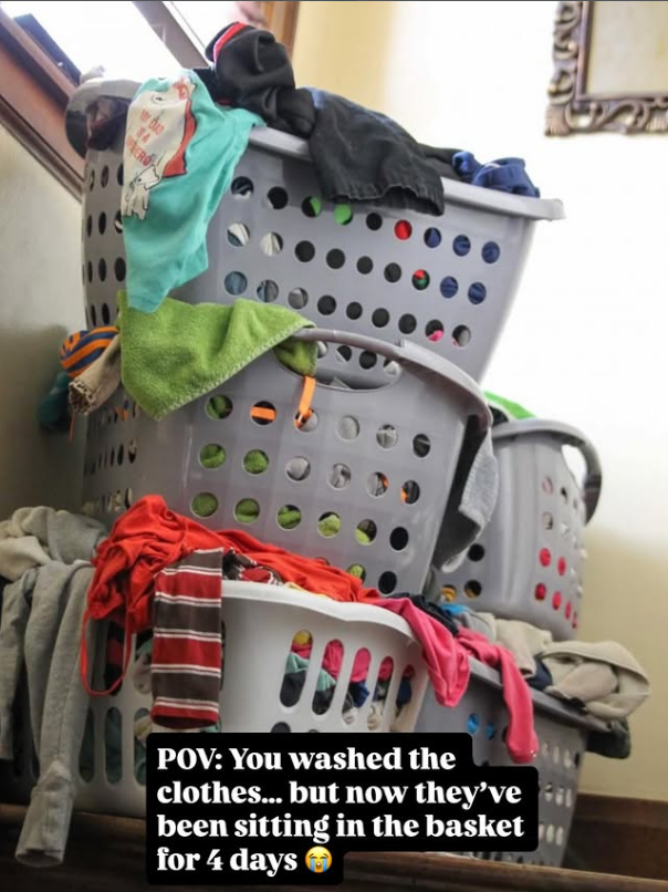 105 ERO POV: You washed the clothes... but now they've il been sitting in the basket for 4 days