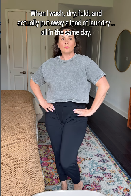 When I wash, dry, fold, and actually put away a load of laundry... all in the same day.