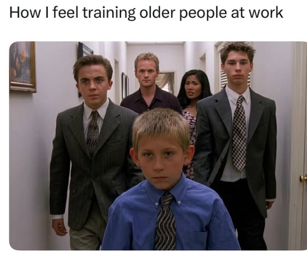 How I feel training older people at work