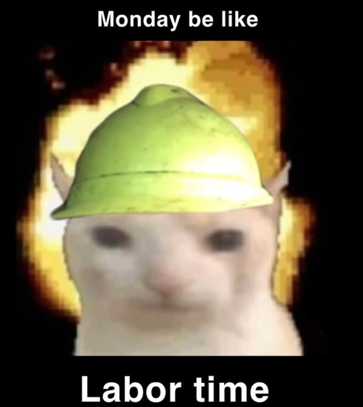 Monday be like Labor time