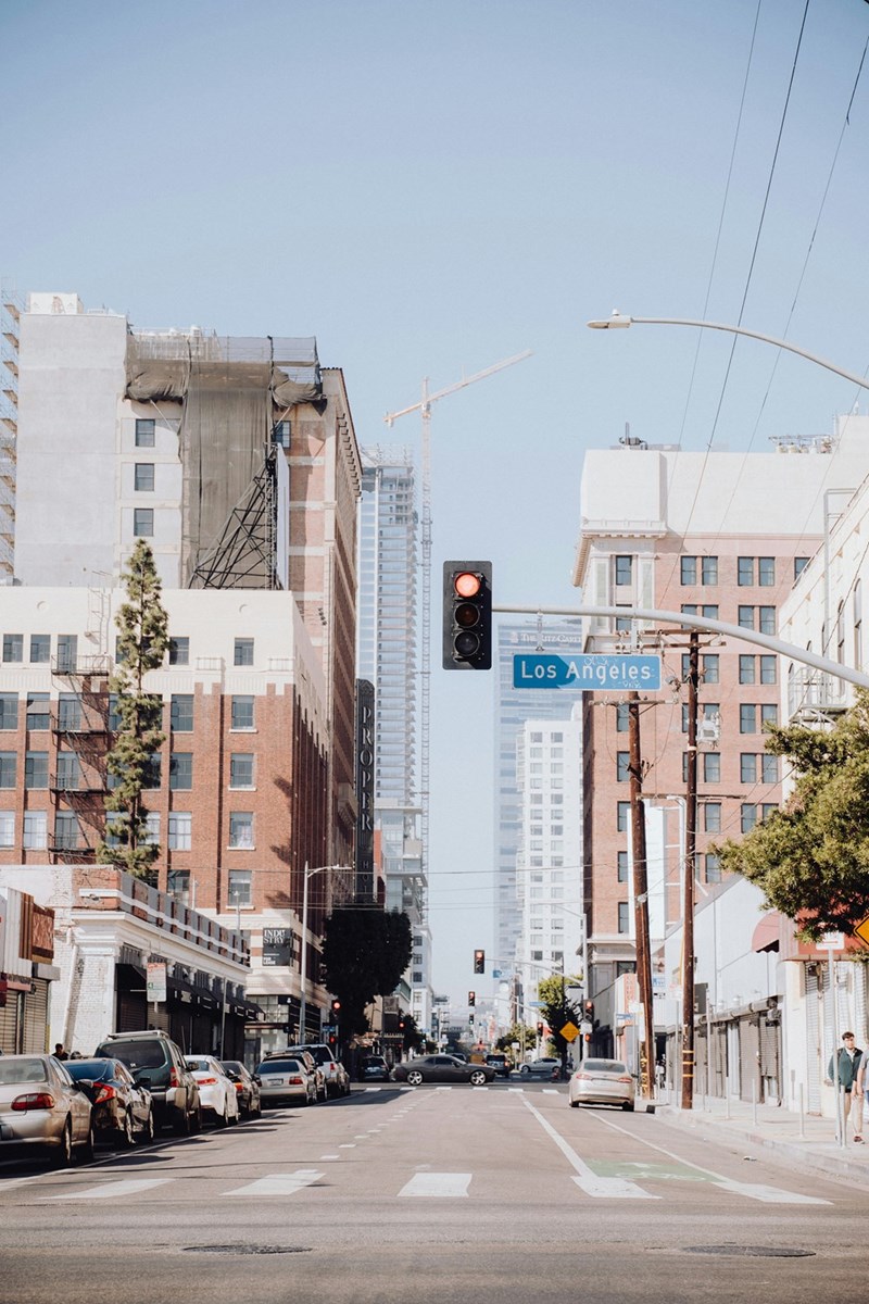 Downtown Los Angeles, where the second reception venue is located.