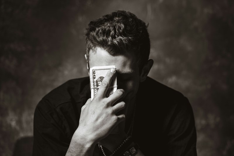 man holding money