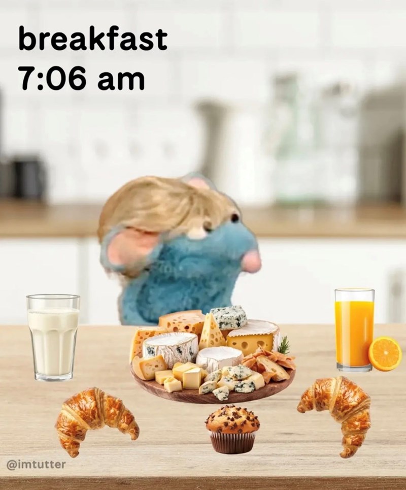 breakfast 7:06 am @imtutter