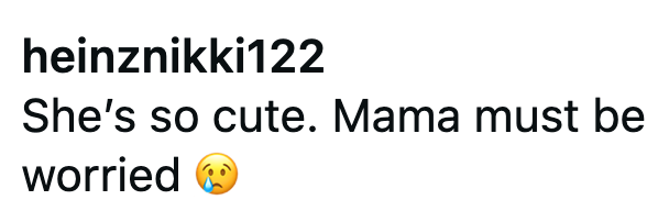 heinznikki122 She's so cute. Mama must be worried