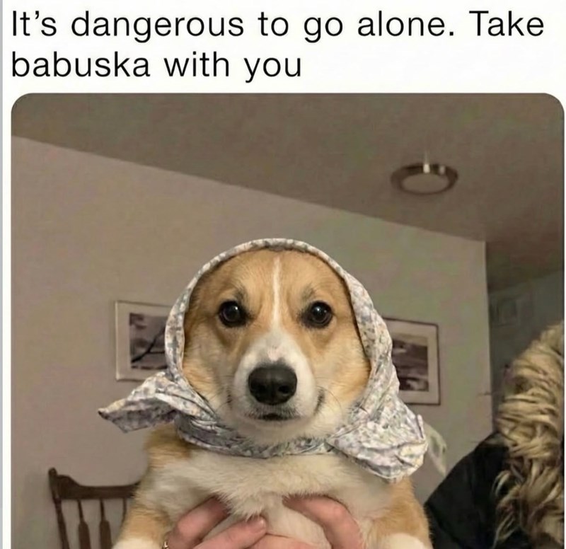 It's dangerous to go alone. Take babuska with you
