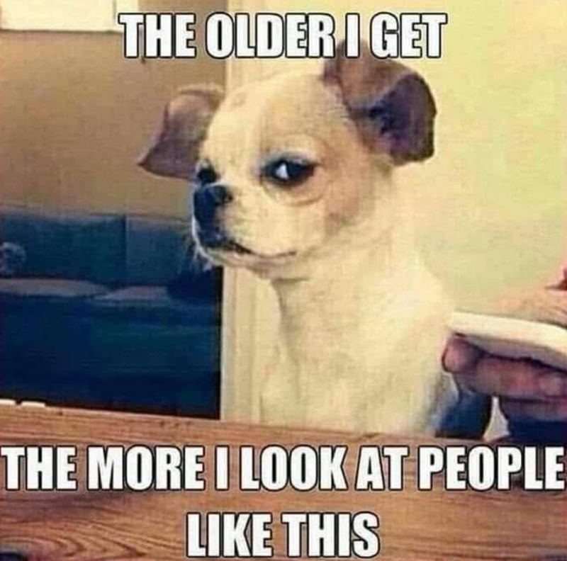 THE OLDER I GET THE MORE I LOOK AT PEOPLE LIKE THIS