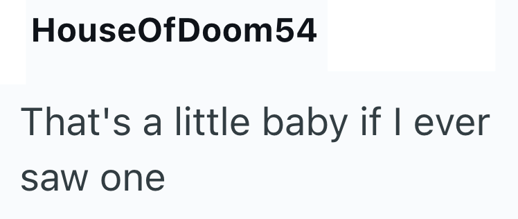 HouseOfDoom54 That's a little baby if I ever saw one
