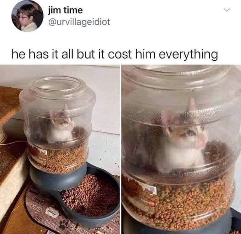 jim time @urvillageidiot he has it all but it cost him everything SWEES HEAT jump SPOILED