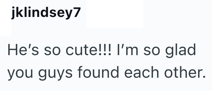 jklindsey7 He's so cute!!! I'm so glad you guys found each other.