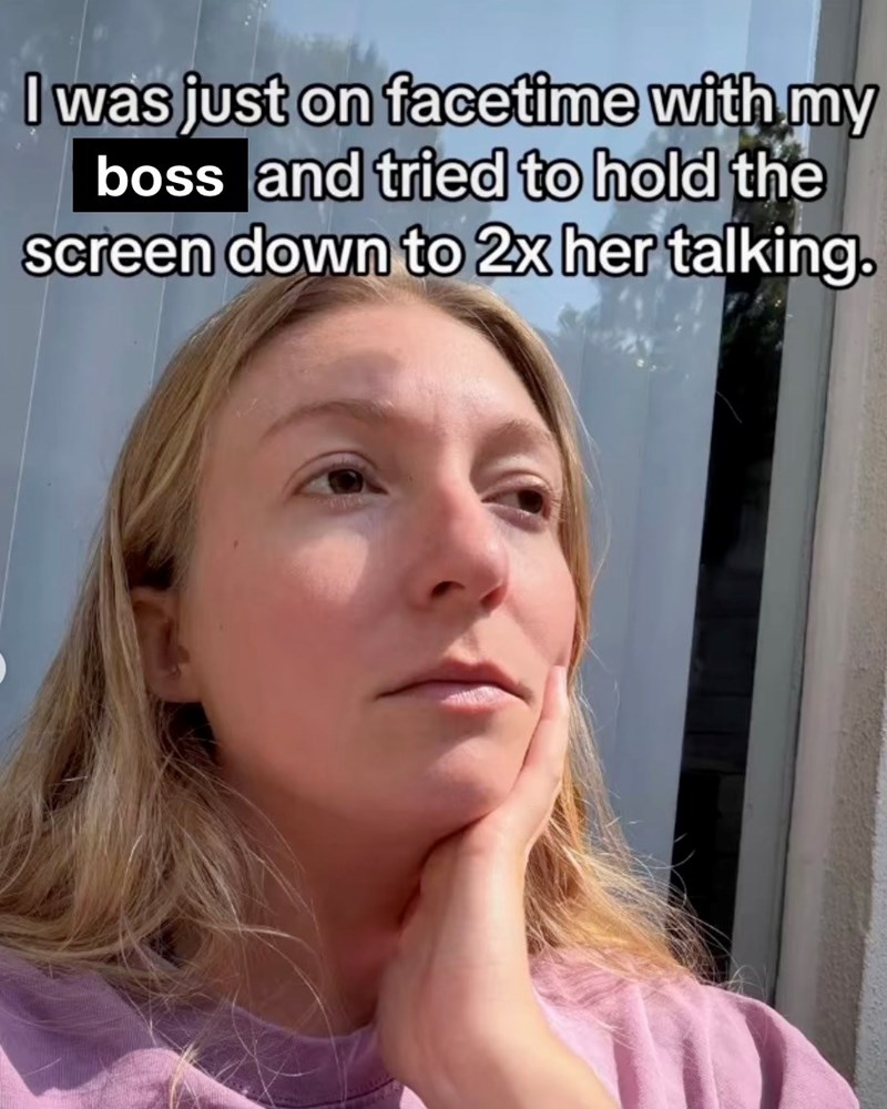 I was just on facetime with my boss and tried to hold the screen down to 2x her talking.