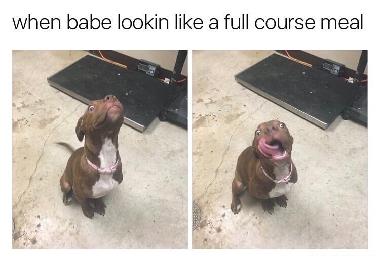 when babe lookin like a full course meal