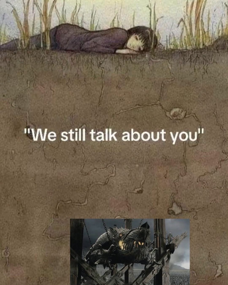 "We still talk about you"