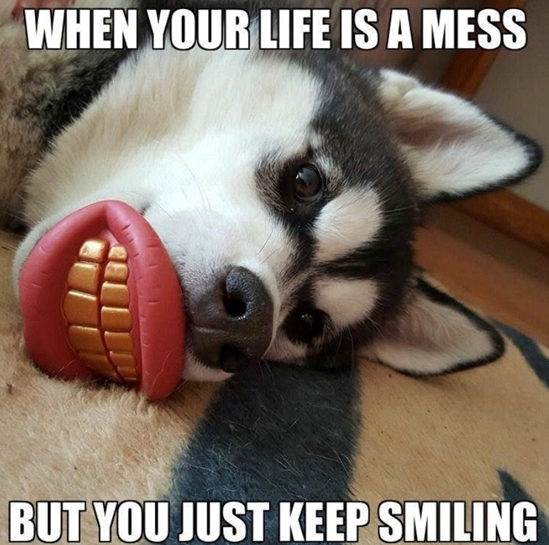WHEN YOUR LIFE IS A MESS BUT YOU JUST KEEP SMILING