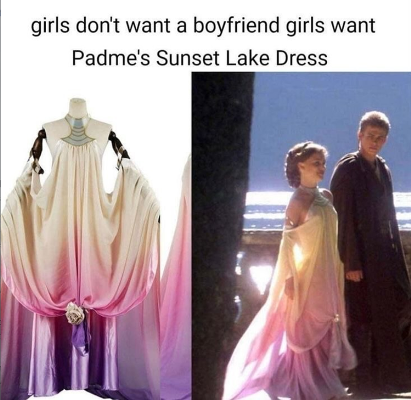 girls don't want a boyfriend girls want Padme's Sunset Lake Dress
