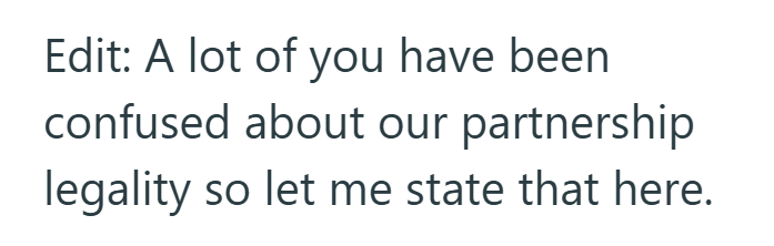 Edit: A lot of you have been confused about our partnership legality so let me state that here.