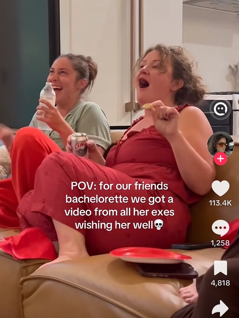 POV: for our friends bachelorette we got a video from all her exes wishing her well + 113.4K 1,258 4,818