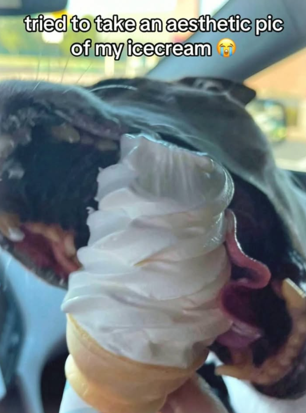 tried to take an aesthetic pic of my icecream