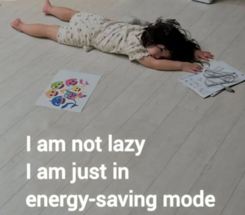 I am not lazy I am just in energy-saving mode