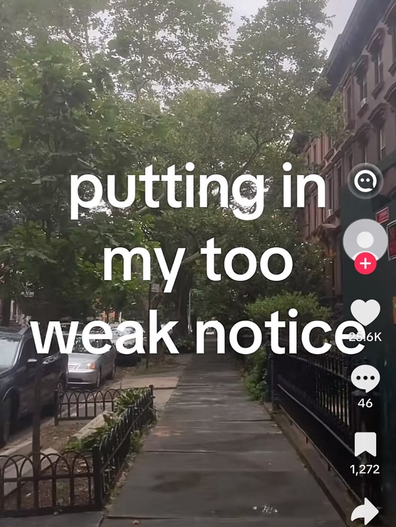 putting in my too weak notice + 46 1,272