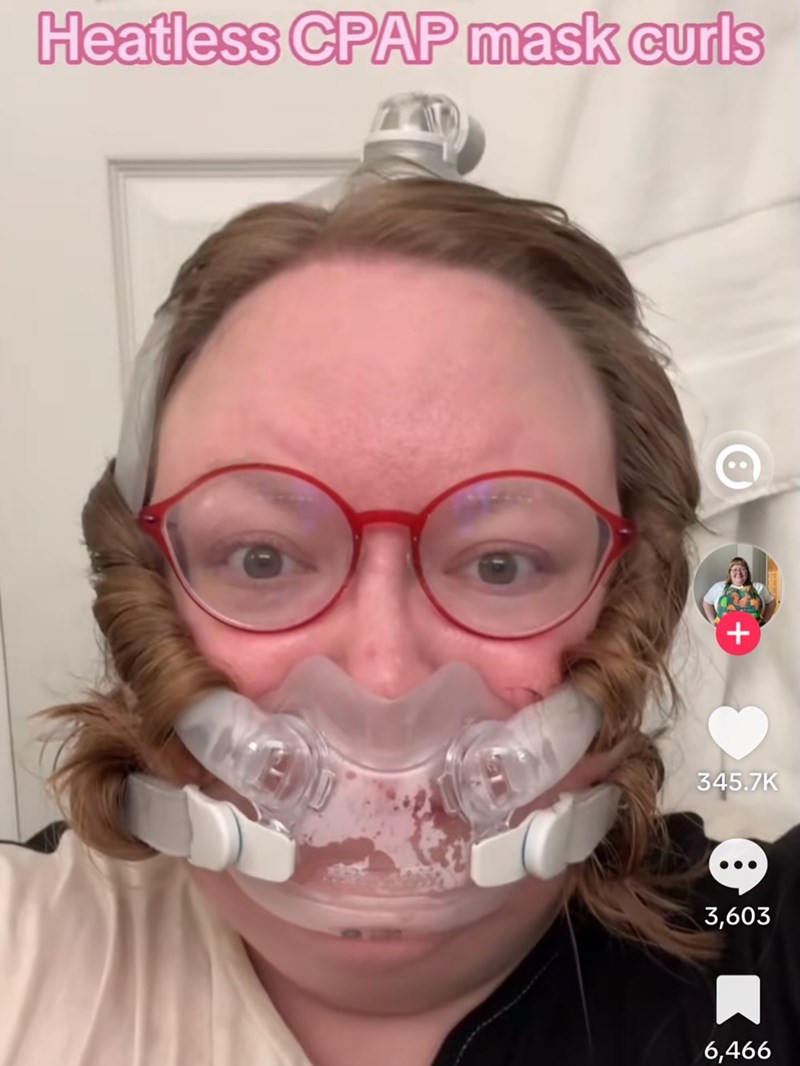 Heatless CPAP mask curls + 345.7K 3,603 6,466