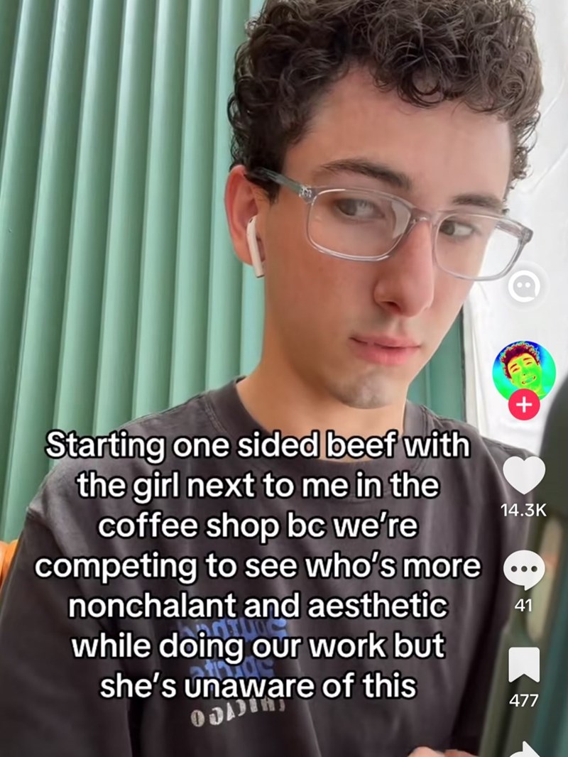 Starting one sided beef with the girl next to me in the coffee shop bc we're competing to see who's more nonchalant and aesthetic while doing our work but she's unaware of this + 14.3K 41 477