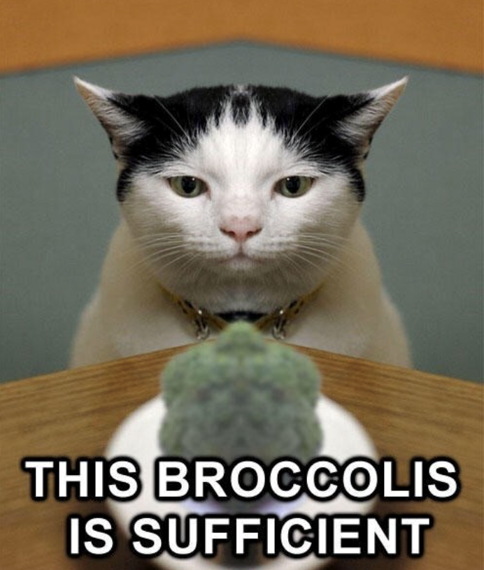 THIS BROCCOLIS IS SUFFICIENT
