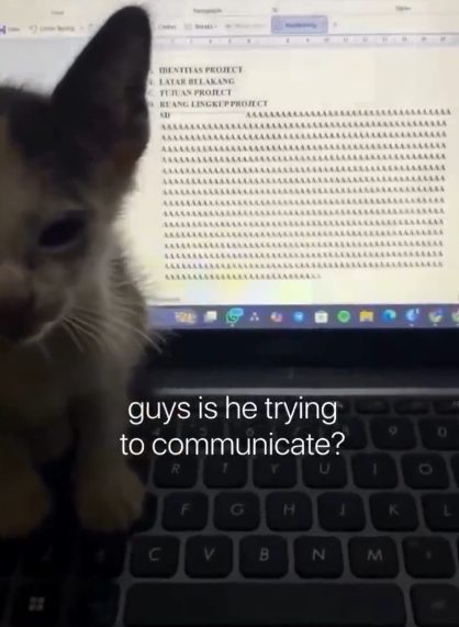 IDENTITAS PROJECT LATAR BELAKANG TURAS PROJECT REANG LINGKUP PROJECT AAAAAAAAAAAAAAAAA AAAAAAAAAAAAA guys is he trying to communicate? 3 H 9 0 C V B N M 9
