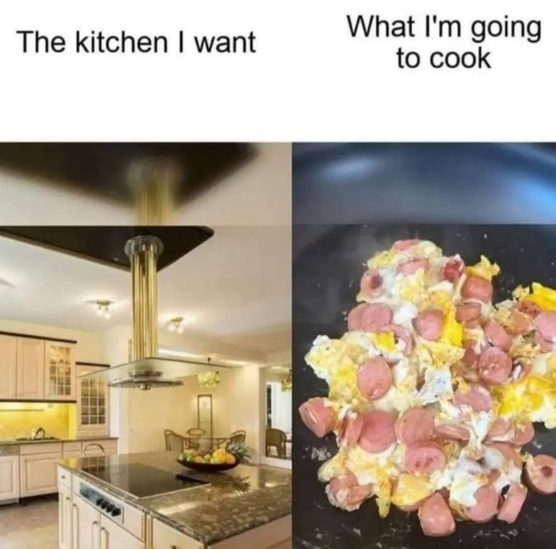 The kitchen I want What I'm going to cook