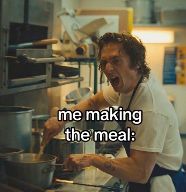 me making the meal: