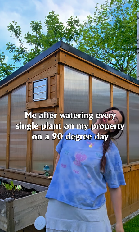 Me after watering every single plant on my property on a 90 degree day