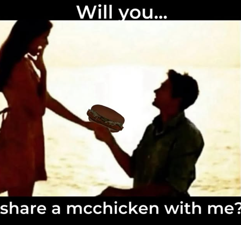 Will you... share a mcchicken with me?