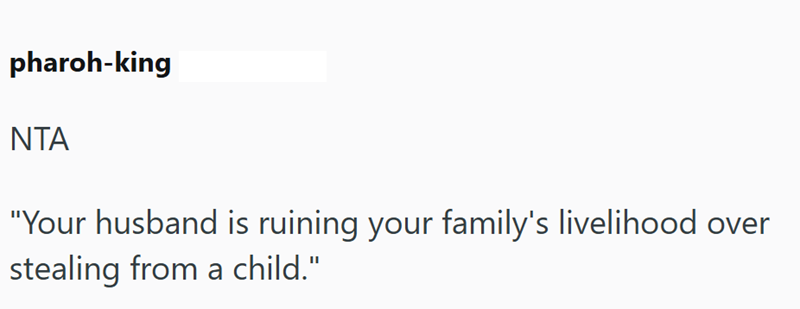 pharoh-king NTA "Your husband is ruining your family's livelihood over stealing from a child."