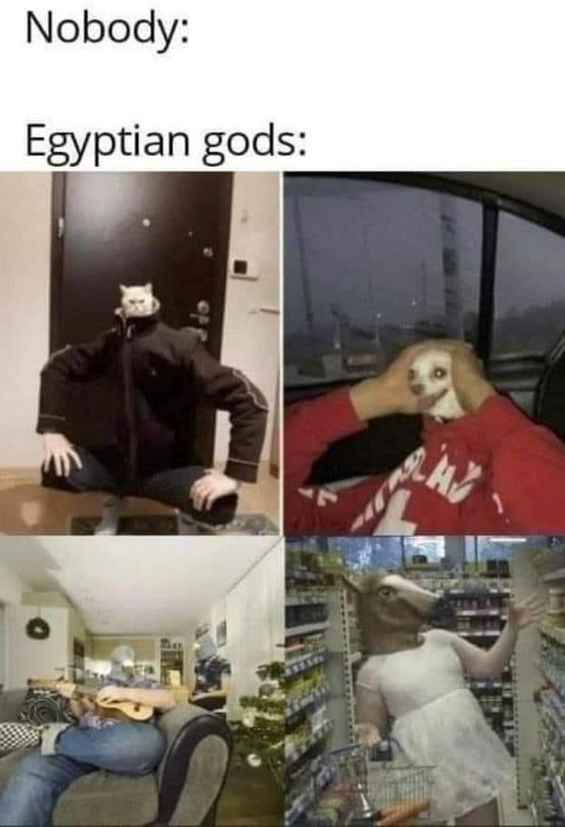 Nobody: Egyptian gods: