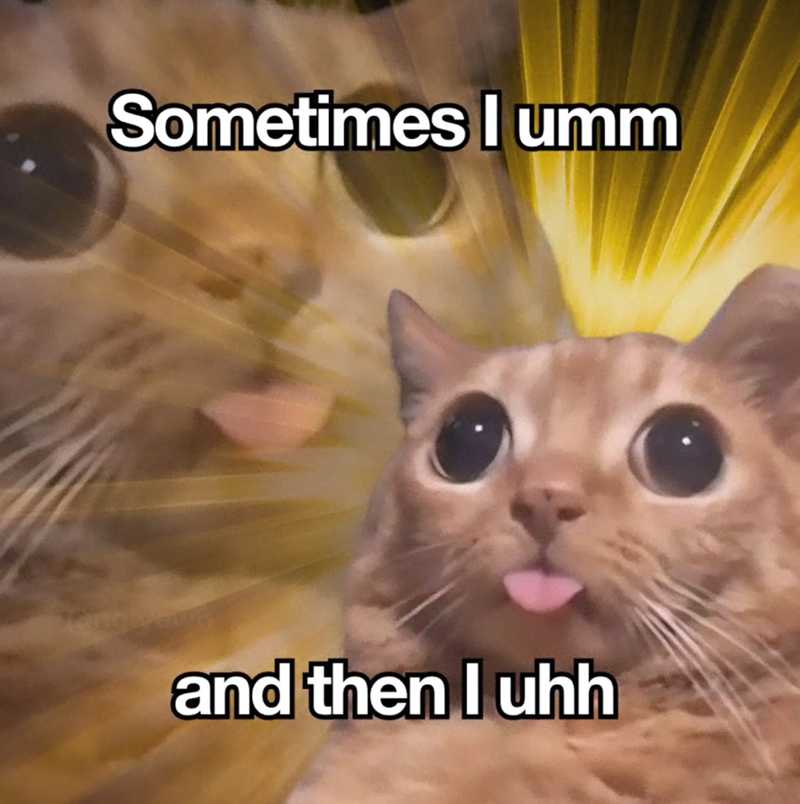 Sometimes I umm and then I uhh