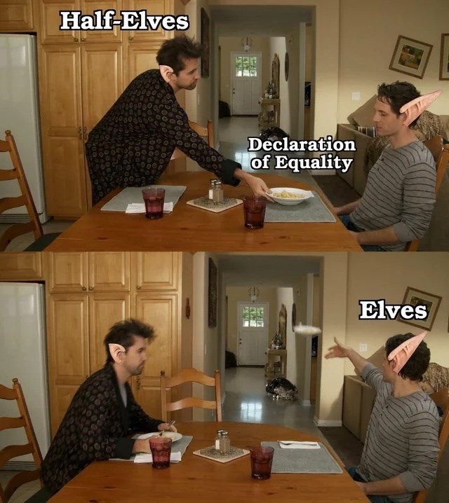 Half-Elves Declaration of Equality Elves