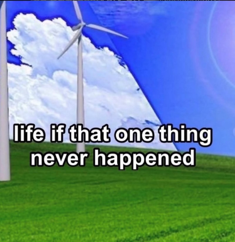 life if that one thing never happened