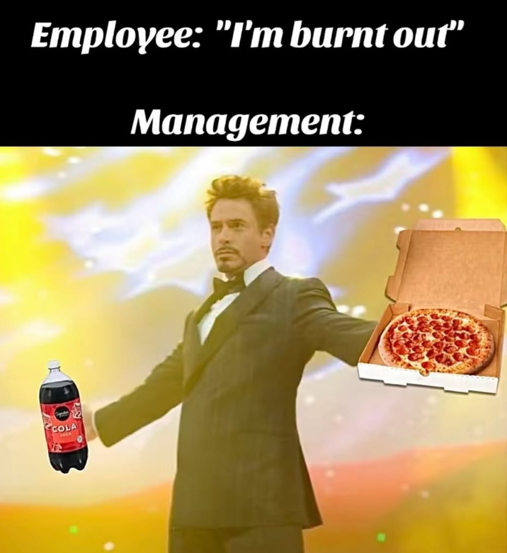 Employee: "I'm burnt out" Management: COLA 1084