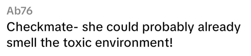 Ab76 Checkmate- she could probably already smell the toxic environment!