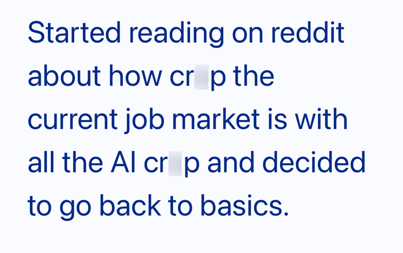 Started reading on reddit about how crop the current job market is with all the Al crop and decided to go back to basics.