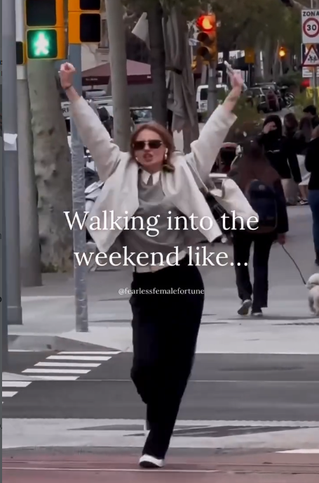 Walking into the weekend like... @fearlessfemalefortune ZONA 30