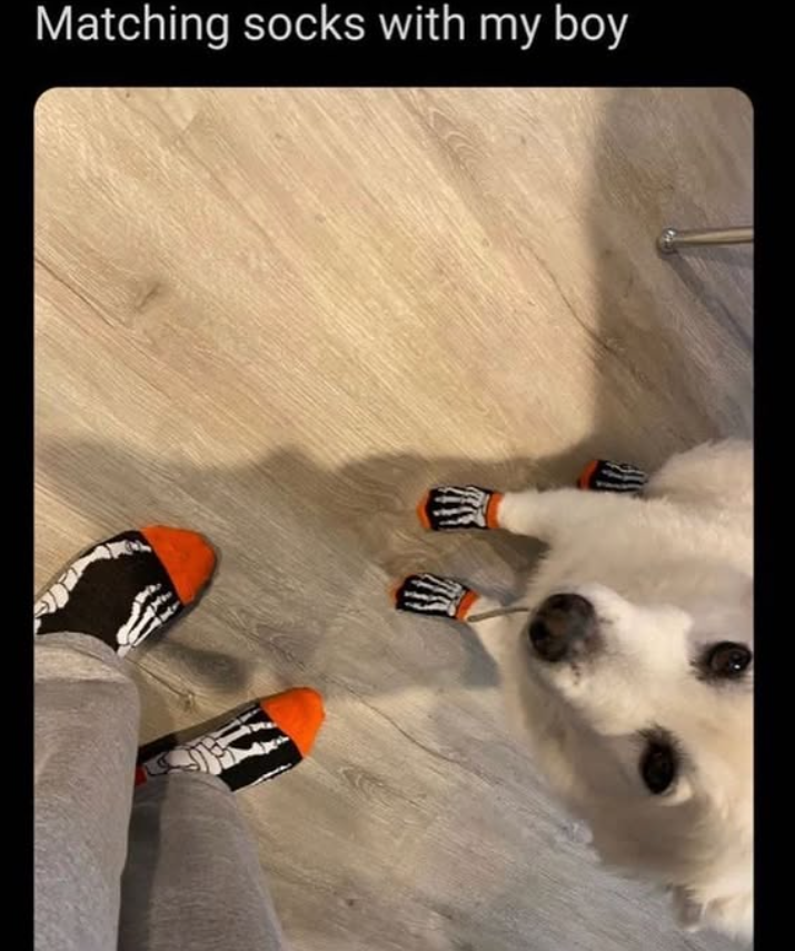 Matching socks with my boy