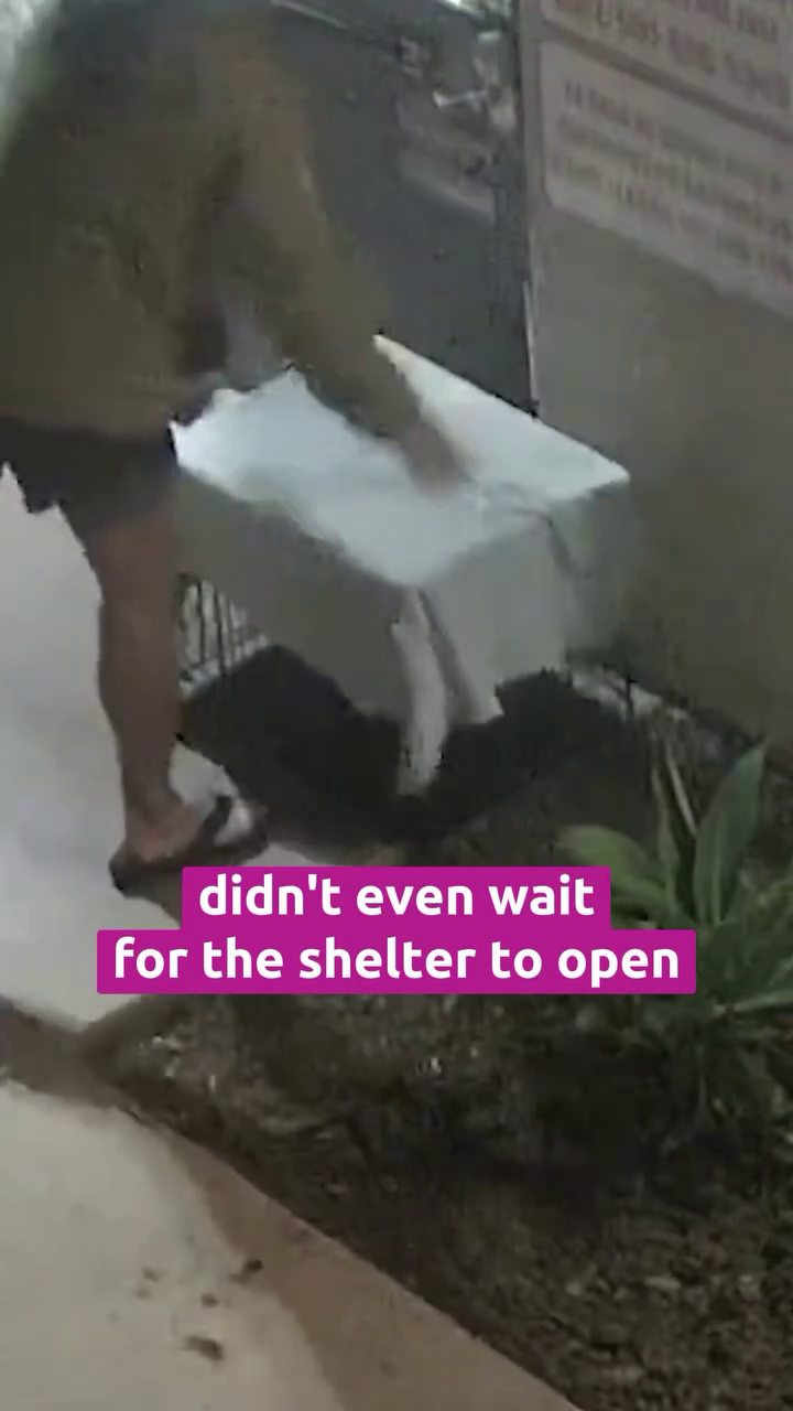 didn't even wait for the shelter to open