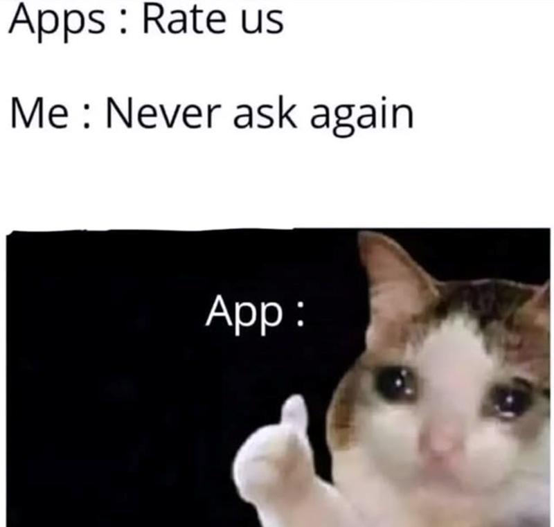 Apps: Rate us Me: Never ask again App: